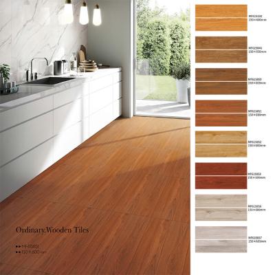 China Non Slip Look Modern Interior Wood Pattern Design Porcelain Ceramic Wood Floor Tiles For Living Room for sale