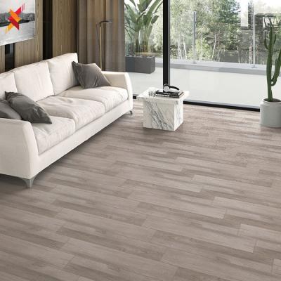 China Modern Cheap Prices Foshan Wood Grain Porcelain Tile Wall Gray Brown Ceramic Wood Look Floor Tile 150*900mm for sale