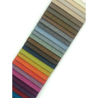 China 2021 Plain Dyed Glue Breathable Emboss 100%Polyester Upholstery Home Textile Sofa Material Fabric for sale