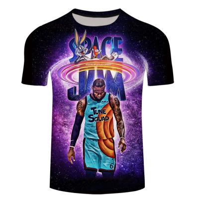 China Anti-Wrinkle Mens Basketball Jersey 23# Space Block Jersey Movie Shirts Space-Jam 2 Legacy Lebron-James New T-Shirt for sale