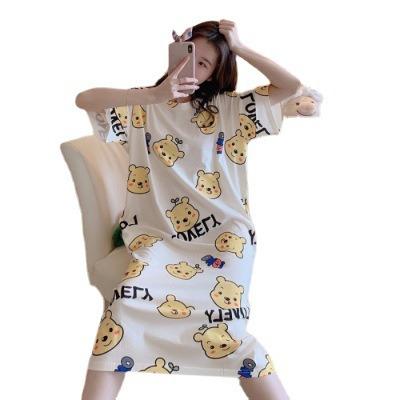 China OEM ODM Breathable Custom Nightgowns For Women Sleepshirts O Neck Short Sleeve Soft Short Sleepwear Nightgowns for sale