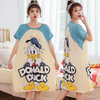 China OEM ODM Breathable Custom Short Sleeve Nightgown Sleep Dress For Women for sale