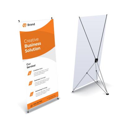 China Light Weight Wholesale Price Trade Show Display X Banner Custom Printing Portable Advertising X Stand Banner for sale