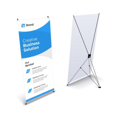 China Light Weight Free Design Display Stand 60x160cm Banners With Logo and Stand Marketing X Banner for sale