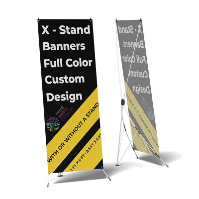 China Light Weight Premium Pop Up Display Aluminium Mini X Banner Stand Tradeshow Display Stand For Poster for sale