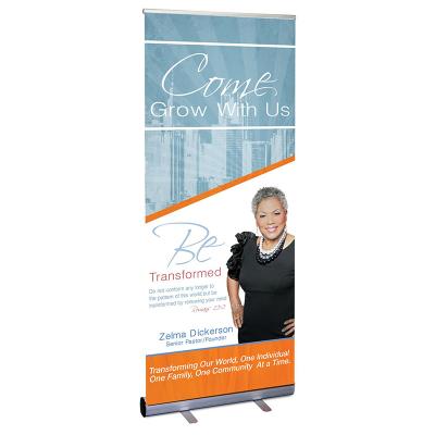 China Light Weight Advertising Exhibition Booth Pull up Display Stand Mini Standing Banners Store Pull Up Banner for sale