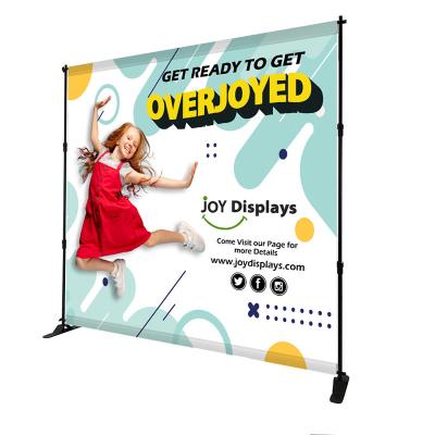 China Portable Hot Selling Exhibition Booth Background 8 x 10 Back Drop Stand Exhibition Step and Repeat Standing Banner for sale