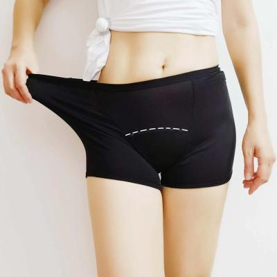 China 4 Layers Antibacterial Absorb Plus Size Womens Underwear Menstrual Panties Boyshort Women Boxer Shorts High Waist Panties for sale