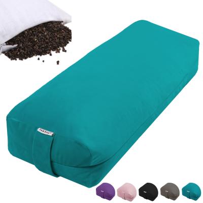 China Sports Natural Buckwheat Fiiled Improve Sleep Wholesales Yoga Pillow Large Yoga Bolster for sale