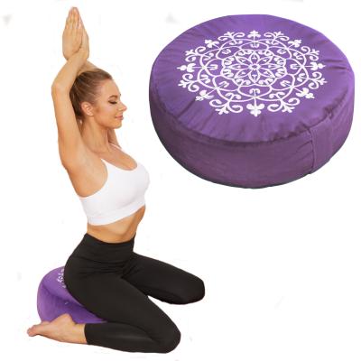 China PORTABLE Velvet Buckwheat Meditation Pillow Floor Pillow Cushion Adult Removable Zafu Meditation for sale