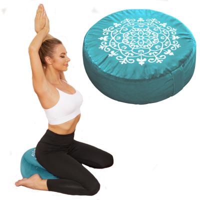 China Bcukwheat PORTABLE Meditation Pillow Velvet Meditation Cushion Zafu Factory Sales Amazon Organic Meditation for sale