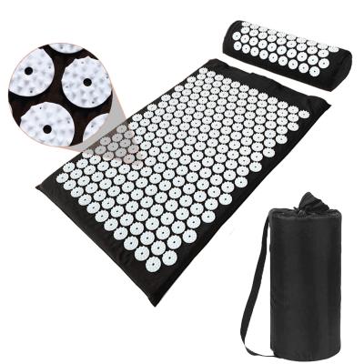 China Yoga Pilate Exercise Drop Shipping Thicken Organic Cotton Body Foot Massage Acupuncture Mat Akupressurmatte Acupressure Mat And Shakti Pillow Set for sale