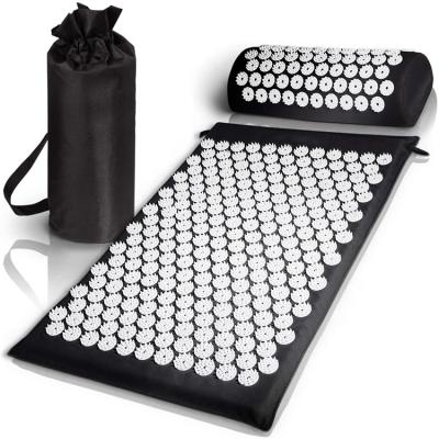 China Yoga Exercise Meditation Amazon Success Thicken Long Acupressure Mat And Pillow Set Cotton Yoga Body Foot Massager Organic Acupuncture Mattress for sale