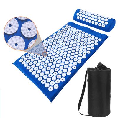 China Wholesale Body Massager Shakti Mat Eco-friendly Akupressurmatte for Back Pain Relief Acupressure Mat and Pillow Set for sale