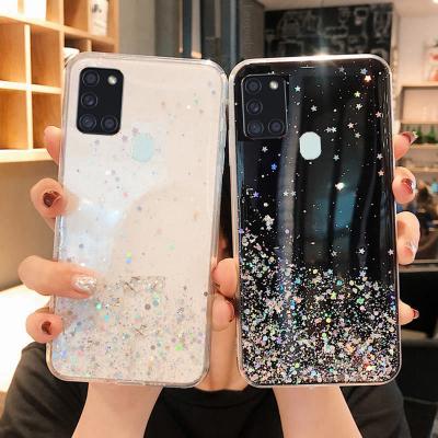 China Anti-drop Glitter Phone Case For Samsung Galaxy A21S Case Bling Glitter Soft Back Cover On Top For SAMSUNG A52 A72 A32 A22 A12 A02S Cases for sale