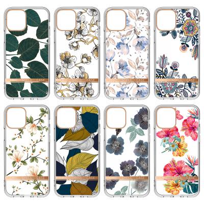 China New Luxury Anti-fall Flower IMD Electroplating Phone Case For Samsung Galaxy A52 A72 S21 Ultra A51 A71 S20FE A12 Mobile Phone Case Cover for sale