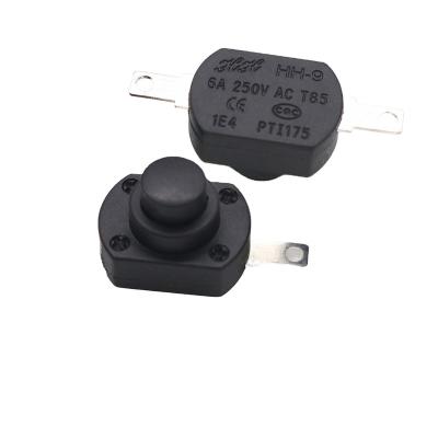 China 2pin 6A 18x13High-Current Self-lock Versatile Push Button Switch for Electric Torch for sale