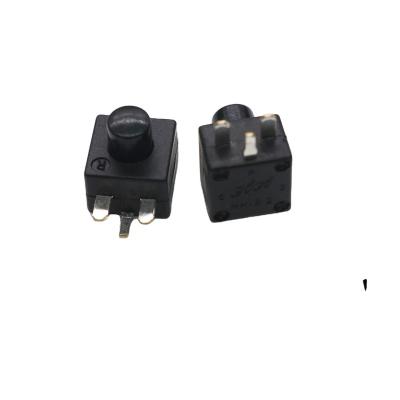 China Cylinder Shape 8.2-223 - P16D Black Push Button Switch For Flashlight IP54 IK09 for sale