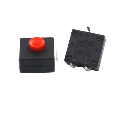 China OFF-ON flashlight push buttons switch 12*12MM 3pins side self-locking flashing lamp switch ON-ON-OFF for sale