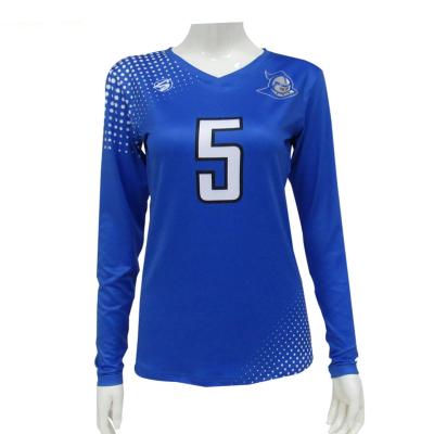 China Wholesale Comfortable Breathable V-Neck Volleyball Uniform For Women Long Sleeve Design New Volleyball Tank Top Customized Women Volleyball Tank Top for sale