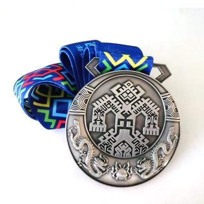 China China 5 Kilometer Marathon Souvenir Medal Anniversary Souvenir Medal With Velvet Box for sale