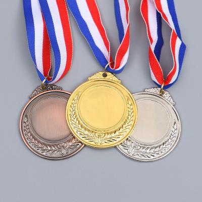 China General China Stain Metal Medal Marathon Wheat Ear Medal Customized School Games Medal for sale