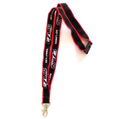 China Convenient wholesale custom silkscreen printing polyester lanyard lanyard with card/medal/badge holder reel for sale