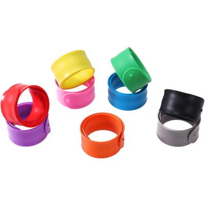 China Eco-Friendly Silicone Rubber Instant Slap Bracelet Wristbands Silicone Band for Kids Slap Band for sale