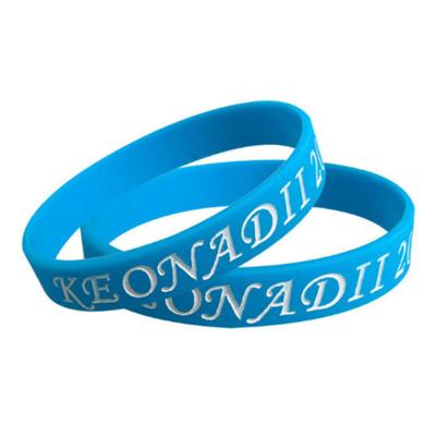 China Colorful Customized Eco-Friendly Logo Luminous Sports Silicone Bracelet Wristband for sale