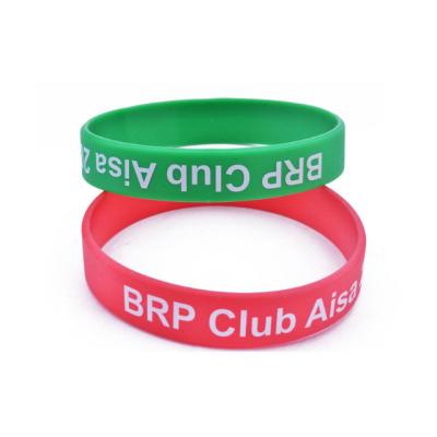 China eco-friendly mix color silicone wristband/colorful rainbow silicone wristband/logo printed wristband for sale