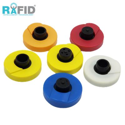 China Identification for animals RAFID ISO11784/11785 134.2KHz EM4305 FDX round RFID livestock animal ear tag for sheep/cow/goat for sale