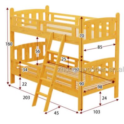 China Zhonglu Factory Wholesale Adjustable Kids Furniture Wooden Bunk Bed (Other) For Kids On Hot Sales for sale