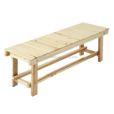 China Decorative Indoor Outdoor Garden Decor Classic Genuine Pine Wood Bench for sale