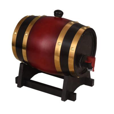 China Wine Barrel Wine Dispenser Oak Sustainable Aging Wooden Barrels Home Whiskey Barrel Decanter for Wine, Spirits, Beer, and Liquor for sale