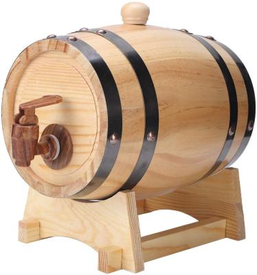 China Viable Oak Wine Brandy Whiskey Barrel Barrel Bucket Container With Faucet Storage Home Brewing Winemaking Use for sale