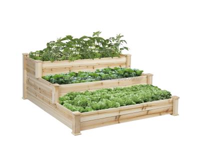 China Best Choice Products Eco - Friendly Raised Vegetable Garden Bed 3 Tier Raised Planter Kit Gardening Vegetable for sale