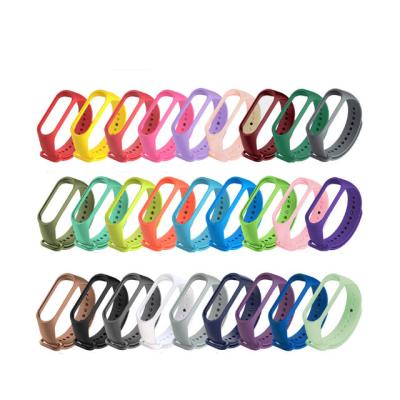 China Waterproof suitable for MI Band 4/5 Smart Bracelet MI Band Silicone Strap MI Band 3 Wristband for sale