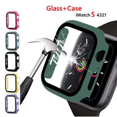 China Fashionable Glass Case For Apple Watch Tempered Screen Protector+cover Bumper Accessories for sale