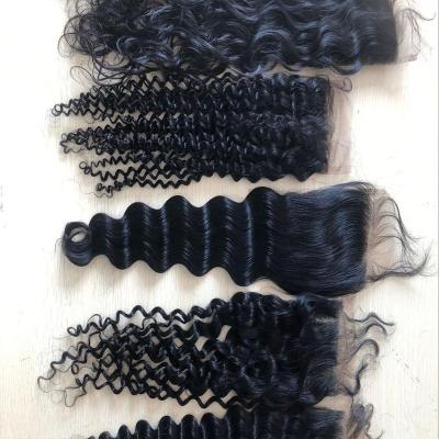 China Wholesale Cheap Silky Straight Baby 5X5 6X6 7X7 Body Wave 3 Piece Baby Hair 5X5 6X6 7X7 Sheer Swiss Lace Closure Headband Pre Plucked By Medium Free Curly Hair for sale