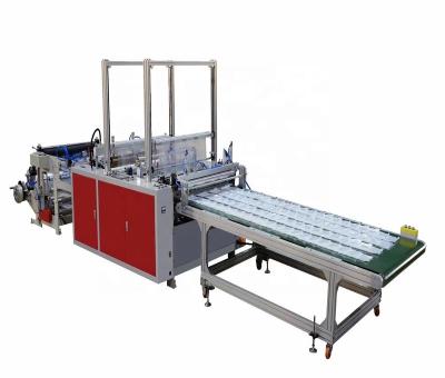 China Non-tension Four Line Plastic Flying Knife Small Bottom Sealing Plant Sachet Making Machine for sale