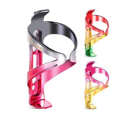 China Outdoor Activities Bike Colorful Gradient Bottle Cage Recycling Road Mountain Bike PC Water Cup Holder Equipment for sale