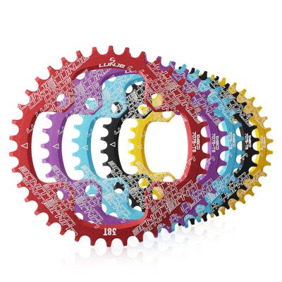 China Colorful BMX Mountain Road Bicycle Parts 32T 34T 36T 38T Mountain Bike Parts 32T 34T 36T 38T Round Chainring Bicycle Sprocket for sale