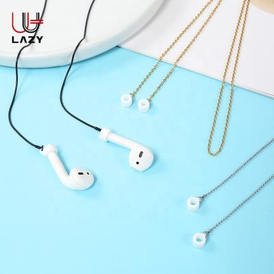 China For Accessories Customizable Anti-drop Earphone Earphone String Rope Stainless Steel Earpod Decorative Chain for airpods for sale