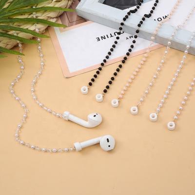 China For Anti-fall earpod accessories earphone 2022 new fashion earphone ABS pearl Crystal Earphone string string for sale