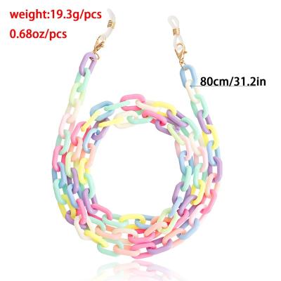 China Fashion& Glass Eyewear Accessories Casual Anti-skid Chains Pearl Eyeglass Beaded Neck Ties Colorful Acrylic Sunglasses Rope for sale