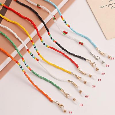 China Fashion& 2022 Eyewear Casual Popular Beaded Masking Chain Sunglasses Tie Neck Straps Reading Glass Chain for sale