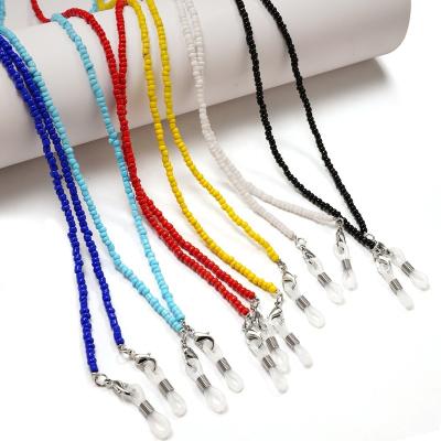 China 2022 Colorful Boho Boho Alloy Beads Chains Eye Glass Neck Holder Strap For Glasses for sale