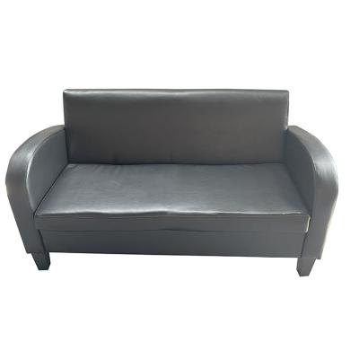 China (Other) Black Leatherette Adjustable 2-Seater Sofa For Living Room for sale