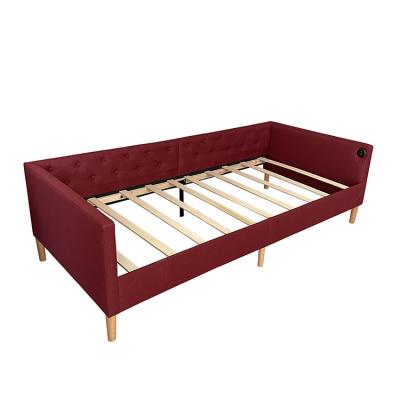 China Sofa Bed Usb Tufted Upholstered Fabric Daybed for sale