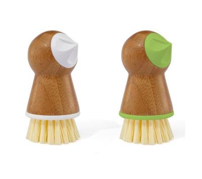 China Sustainable high quality kitchen scrubber tater mate bamboo potato cleaning brush with eye remover for sale